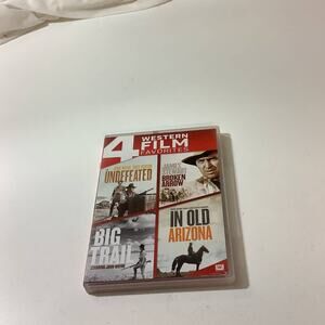 WESTERN Film DVD 4 Movies John Wayne Undefeated Broken Arrow Big Trail Arizona